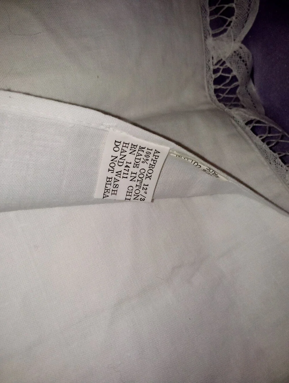 Beautiful Tatted Cotton Pillow Covers Wedding Baptism Display